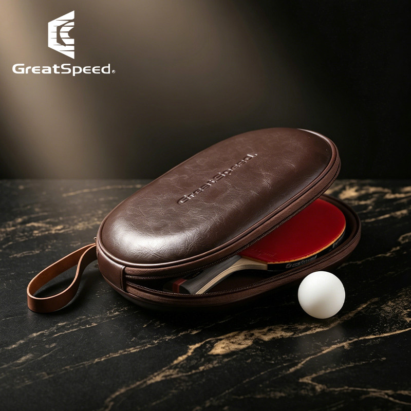 Racket Cover Bag - Top-grain Leather Table Tennis Sports Bag