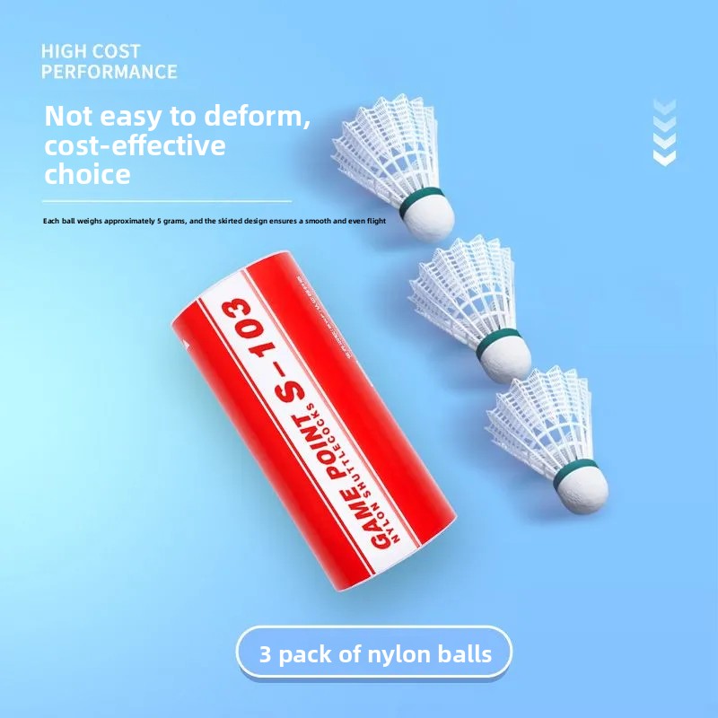 Badminton Nylon Shuttlecock - 1tube 3pcs Kumpoo Badminton balls shuttlecocks