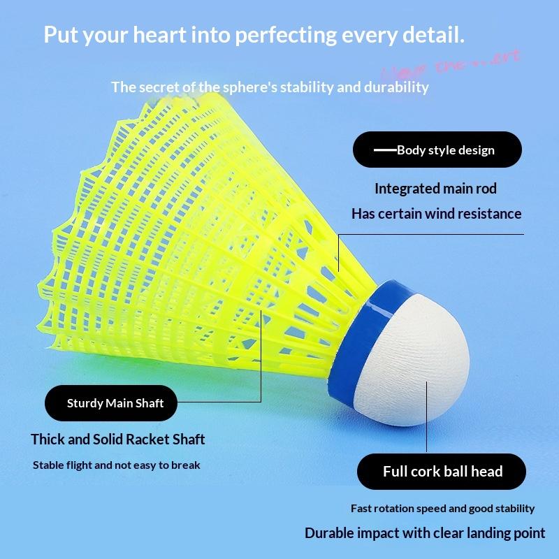 3/6/12PCS Durable Shuttlecocks - Badminton Nylon Shuttlecock ulasan dan harga