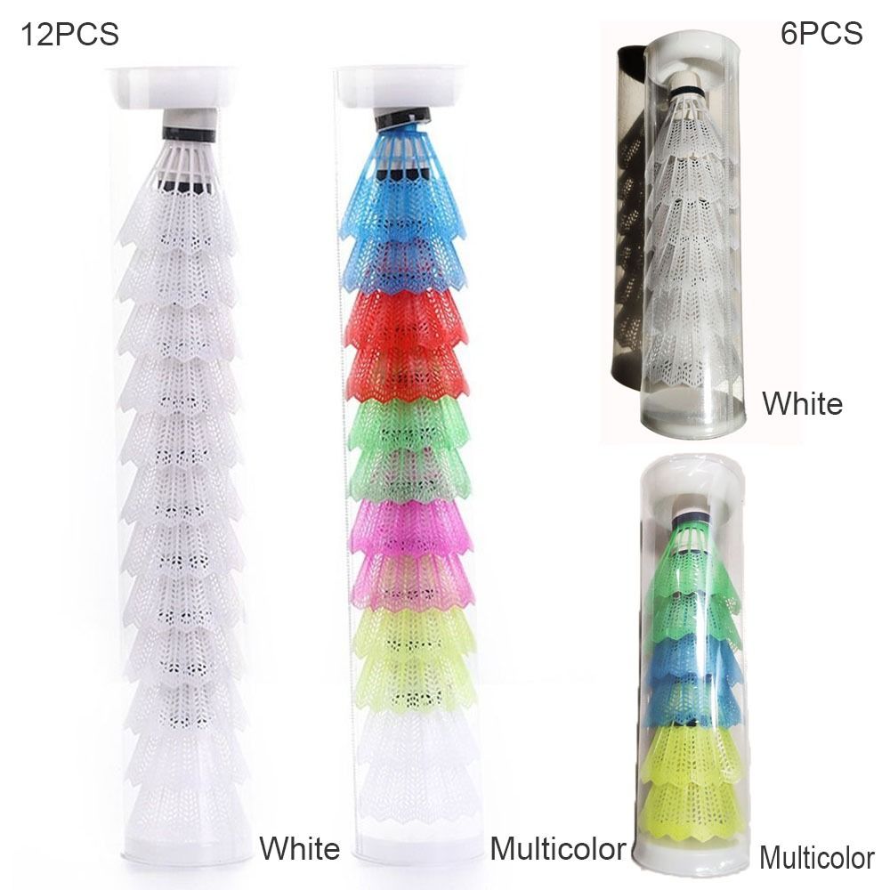 6/12PCS Windproof Plastic Shut - Badminton Nylon Shuttlecock ulasan dan harga