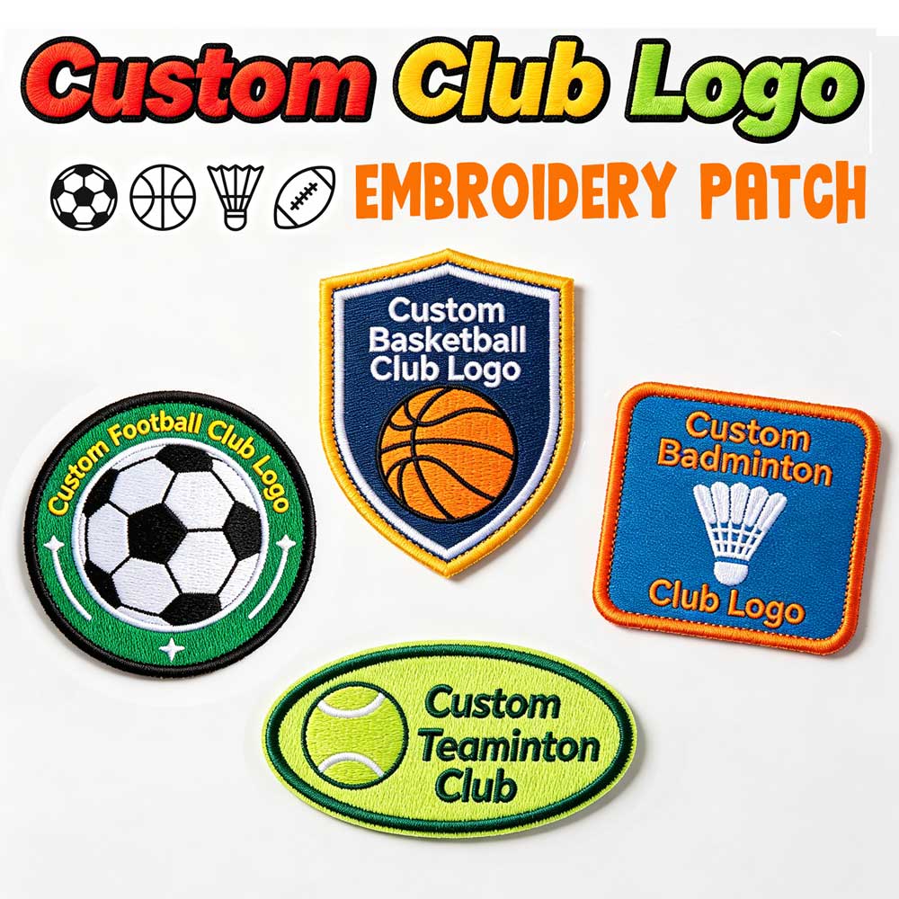Custom Club Embroidery Patch F - Badminton Club Logo ulasan dan harga