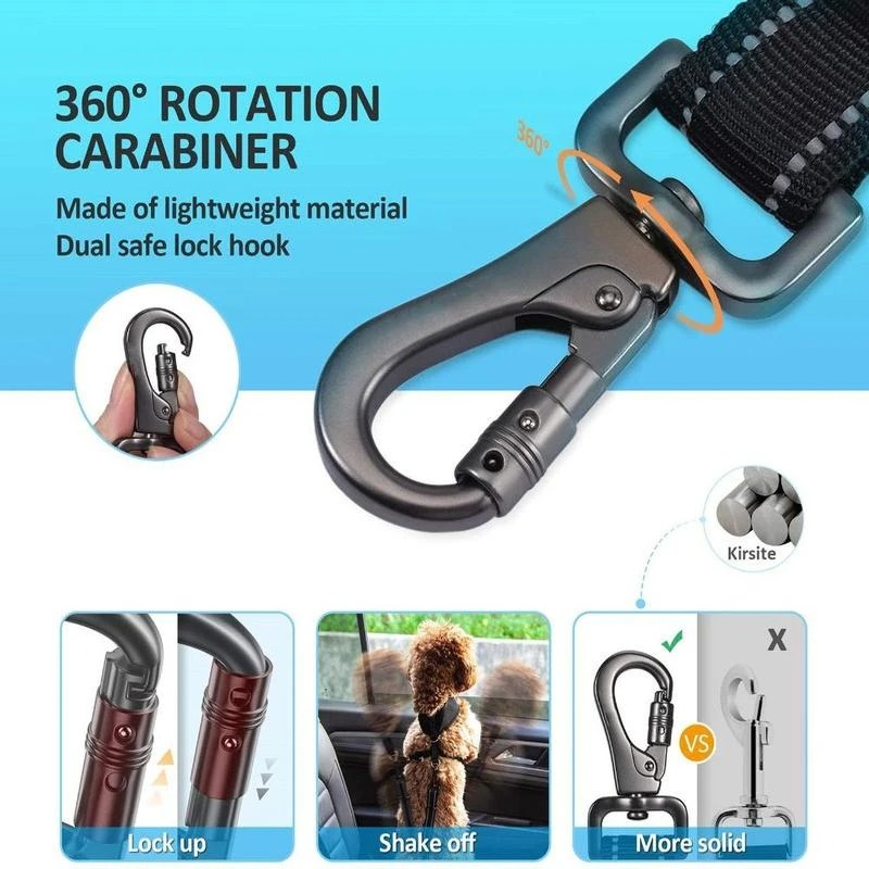 3 In 1 Pet Dog Car Seat Belt N - String Tension Clip ulasan dan harga
