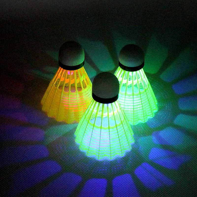 WELKIN 4pcs Dark Night LED Glo - Badminton Nylon Shuttlecock ulasan dan harga